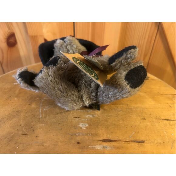 Vintage Plush Boyd Bear With Black Hat With Rose Flower.(5819) - Picture 6 of 7